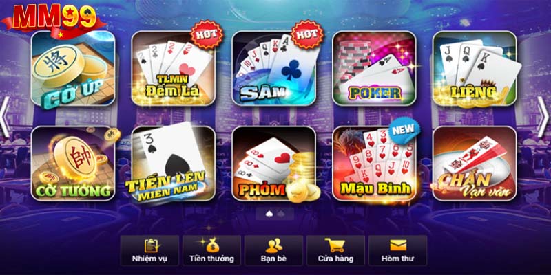 Khám phá kho Game bài MM99 đa dạng
