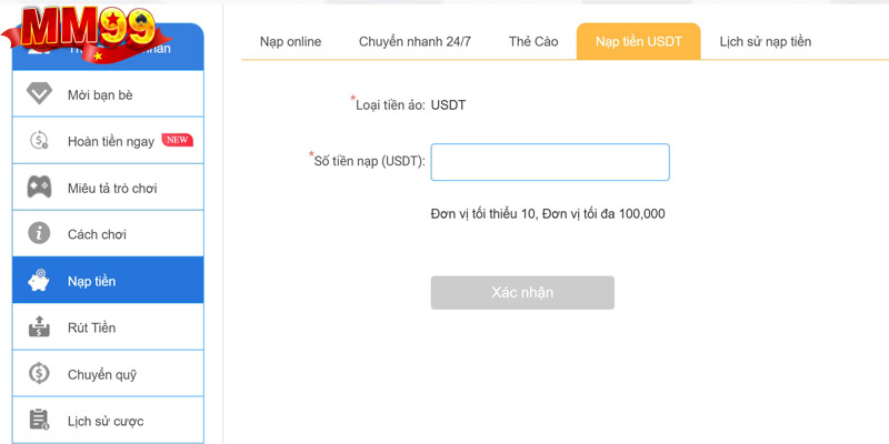 Lợi ích khi nạp tiền